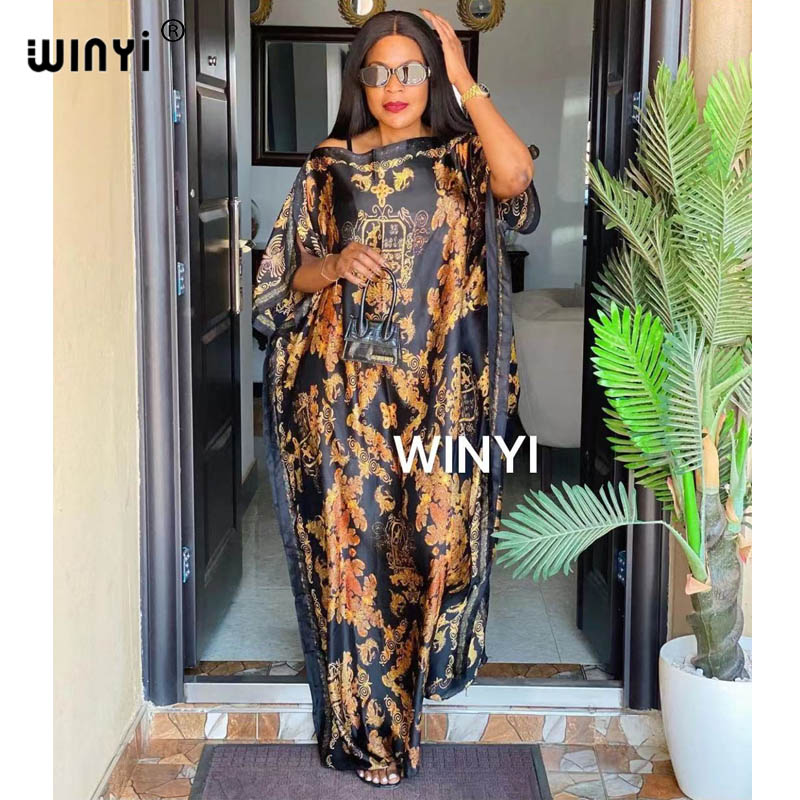 Dress Length:130cm Bust:130cm New Fashion dresses Bazin Print Dashiki Women Long Blouse Yomadou Color Pattern oversize