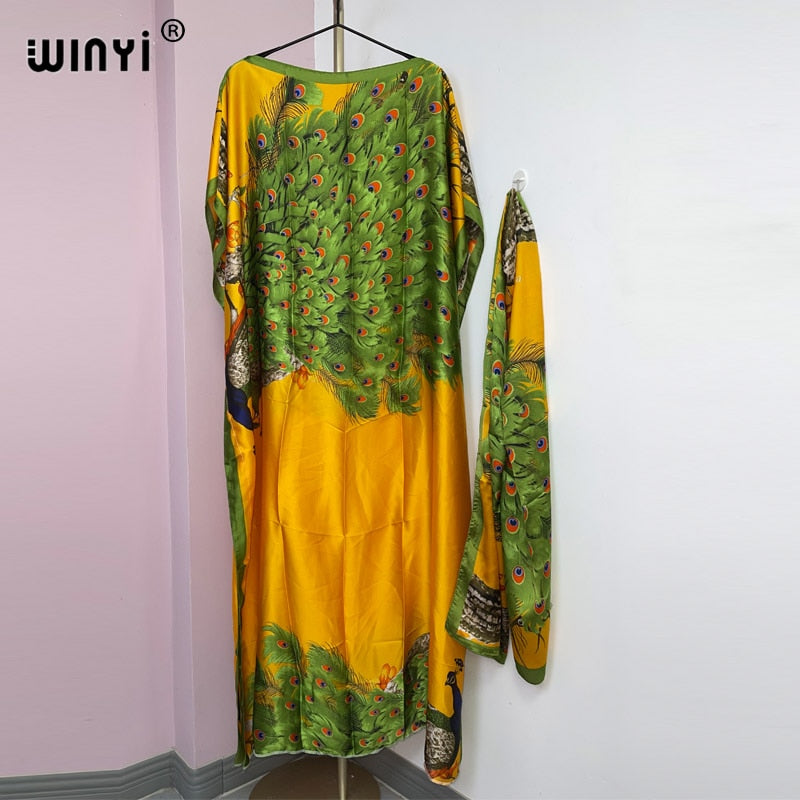 Dress Length:130cm Bust:130cm New Fashion dresses Bazin Print Dashiki Women Long Blouse Yomadou Color Pattern oversize