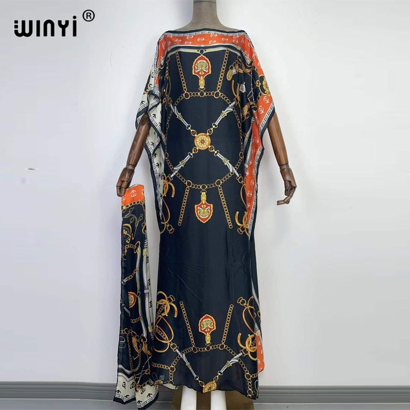 Dress Length:130cm Bust:130cm New Fashion dresses Bazin Print Dashiki Women Long Blouse Yomadou Color Pattern oversize