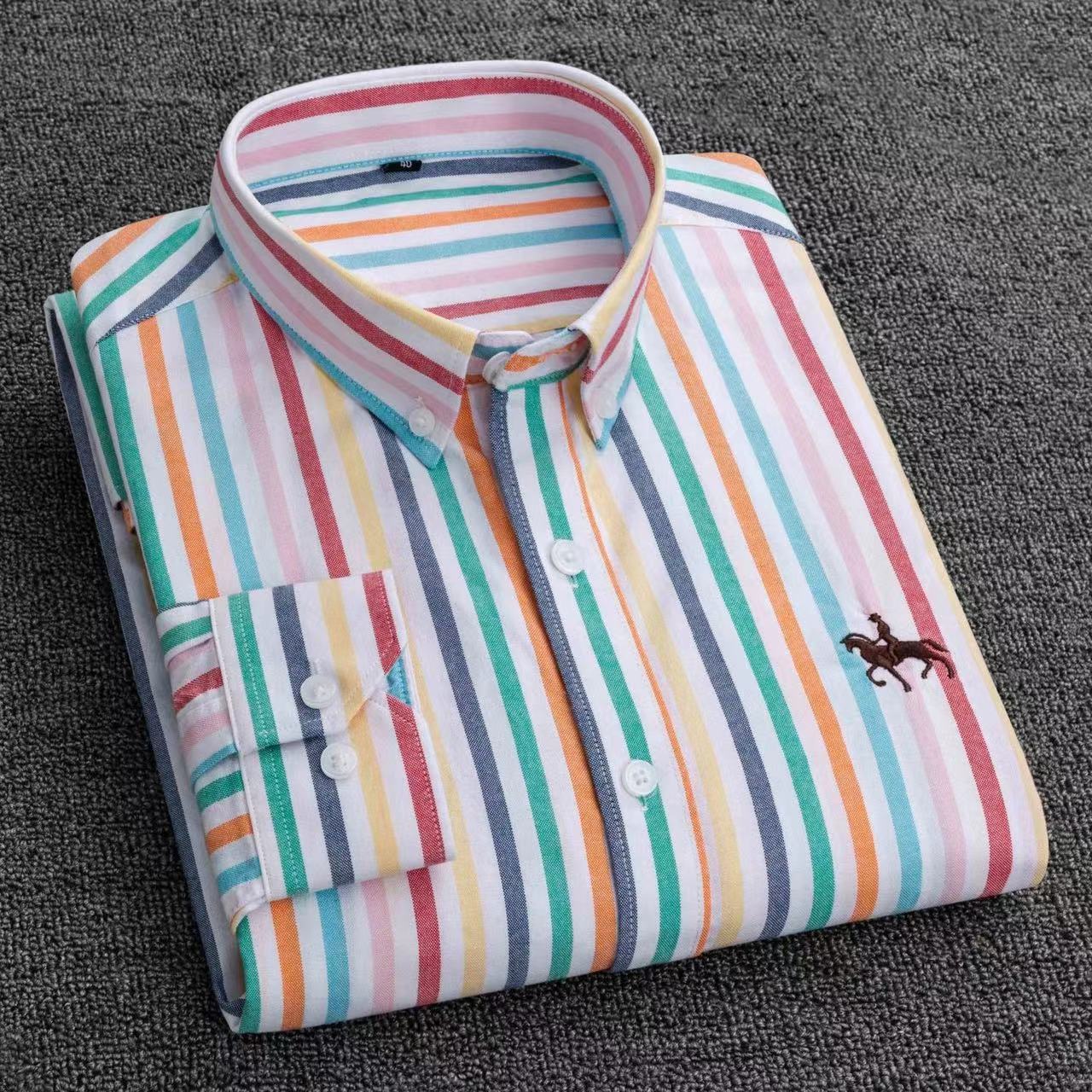Men's Shirts 100% Pure Cotton Oxford business Casual Shirt soft slim fit formal plain shirt Long Sleeve Jacket