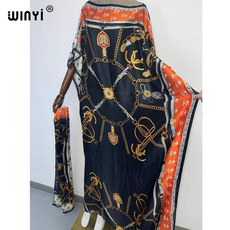 Dress Length:130cm Bust:130cm New Fashion dresses Bazin Print Dashiki Women Long Blouse Yomadou Color Pattern oversize