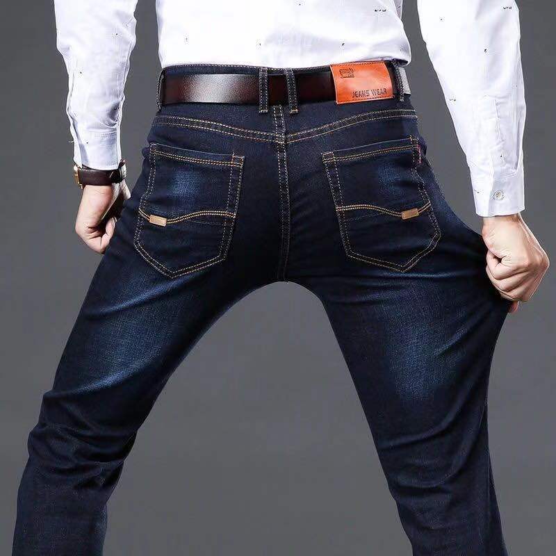 Summer Fashion Brand Clothing Slim Men Business Casual Jeans 2023 Man
