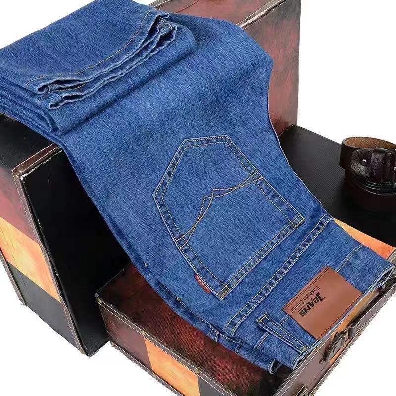 Summer Fashion Brand Clothing Slim Men Business Casual Jeans 2023 Man