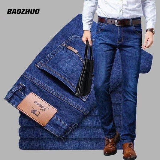 Summer Fashion Brand Clothing Slim Men Business Casual Jeans 2023 Man